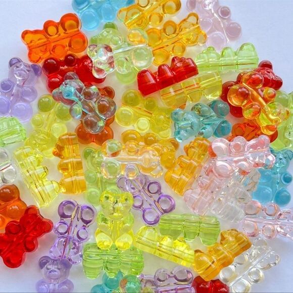 14k Gold Swarovski Crystal Gummy Bear Bracelet - Picture 3 of 3